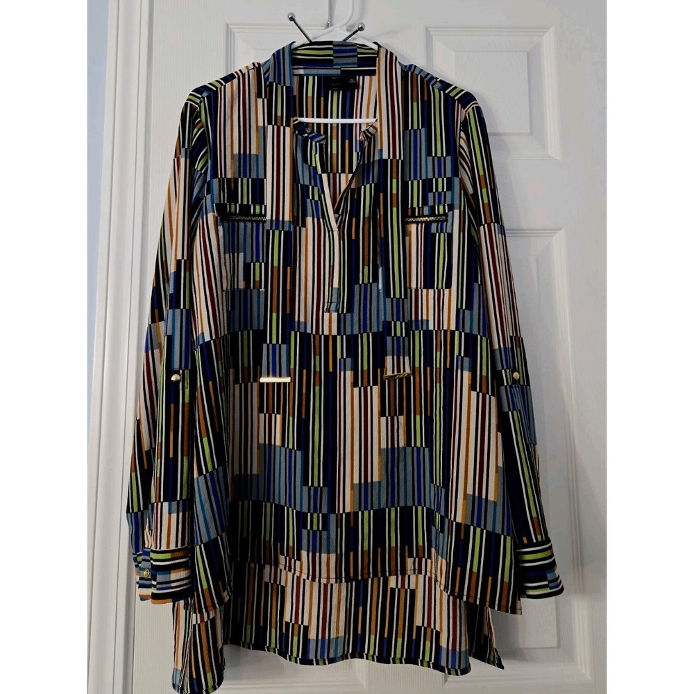 Rafaella Women's Blouse/Shirt/Top/Tunic - Size XL - Multiolor Stripe